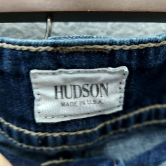 Hudson Union Jack Button Bootcut Jeans Size 29 Act Size in Desc - Picture 4 of 9